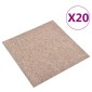 vidaXL Χαλί 20 τμχ. Μπεζ 50 x 50 cm 100% Πολυπροπυλένιο