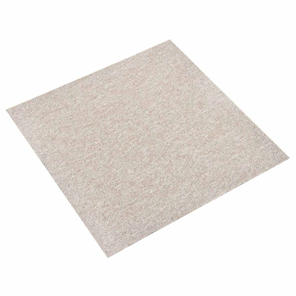 vidaXL Χαλί 20 τμχ. Ανοιχτό μπεζ. 50 x 50 cm 100% Πολυπροπυλένιο