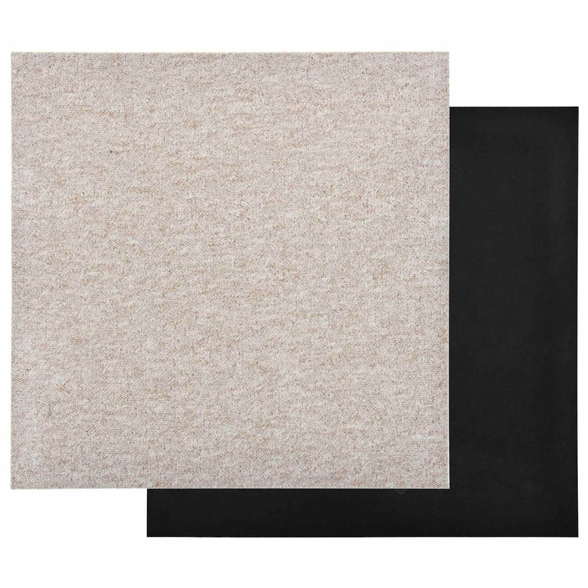 vidaXL Χαλί 20 τμχ. Ανοιχτό μπεζ. 50 x 50 cm 100% Πολυπροπυλένιο