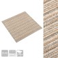 vidaXL Χαλί 20 τμχ. Ριγέ μπεζ 50 x 50 cm 100% Πολυπροπυλένιο