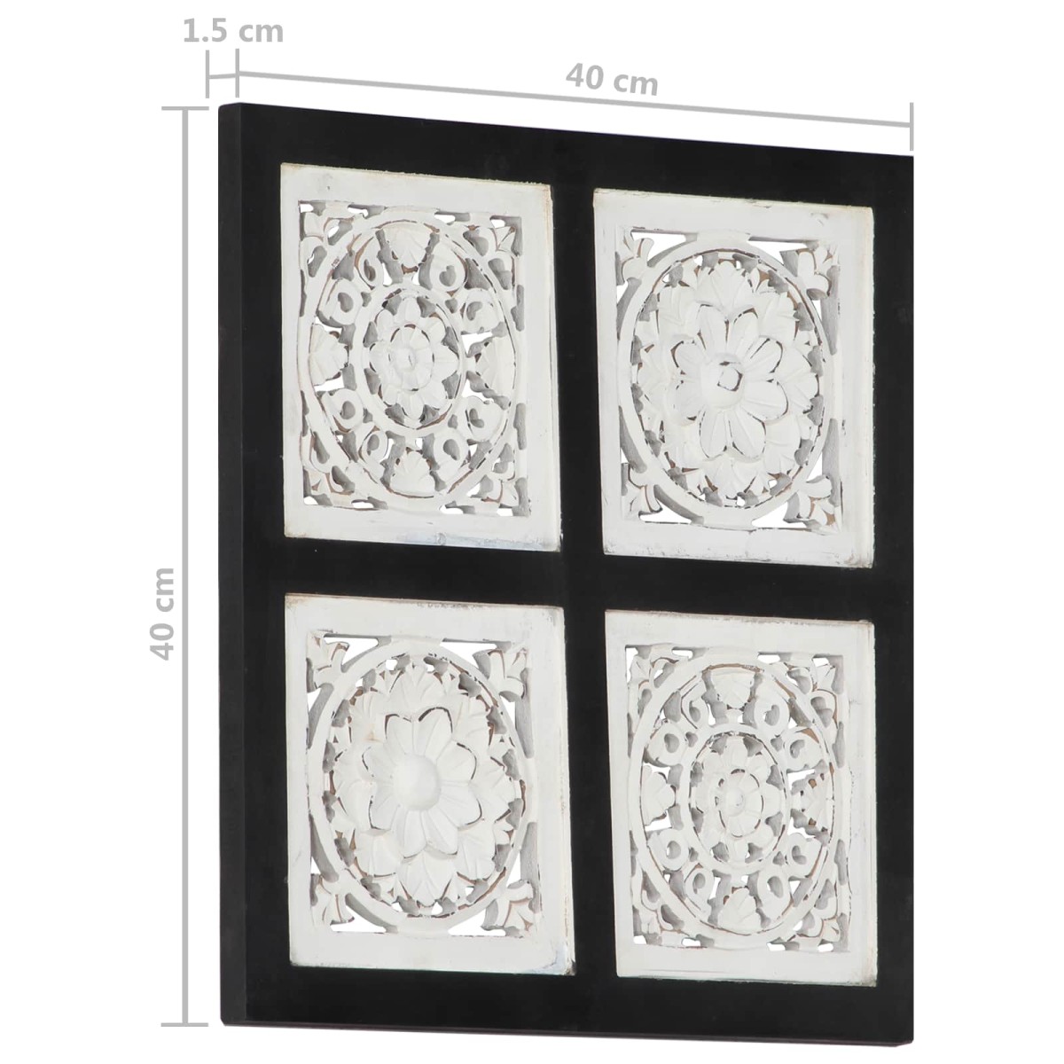 vidaXL Διακόσμηση Τέχνης 40 x 40 x 1,5 cm Μηχανικά επεξεργασμένο ξύλο
