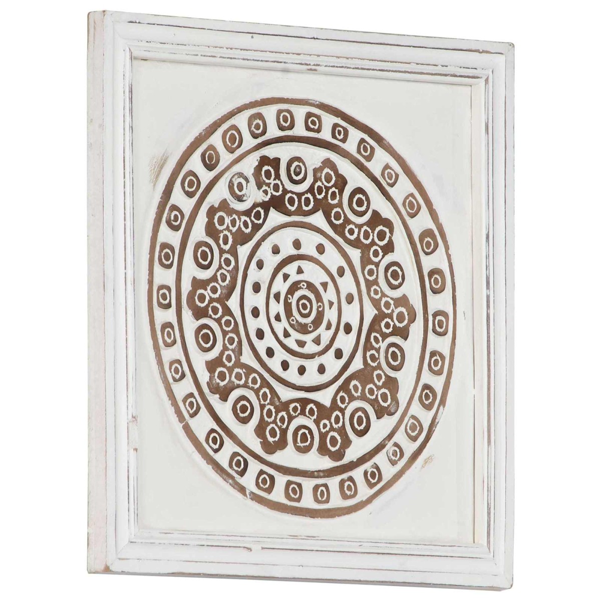 vidaXL Διακόσμηση Τέχνης 2 τμχ. 40 x 40 x 1,5 cm Καφέ και Λευκό