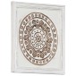 vidaXL Διακόσμηση Τέχνης 2 τμχ. 40 x 40 x 1,5 cm Καφέ και Λευκό