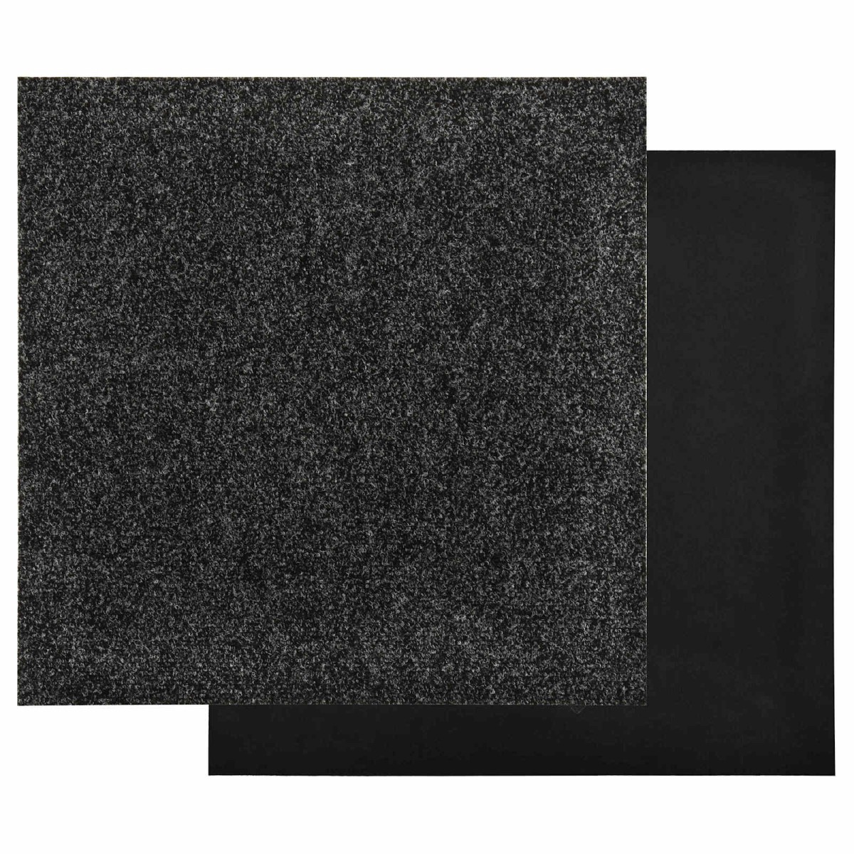 vidaXL Χαλί Μαύρο 50 x 50 cm 20 τμχ. Ορυκτή άσφαλτος