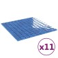 vidaXL Μωσαϊκό Πλακάκι 11 τμχ. 50 x 50 cm Μπλε Γυαλί