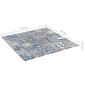 vidaXL Μωσαϊκό Πλακάκι 11 τμχ. 50 x 50 cm Γκρι και Μπλε Γυαλί