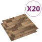 vidaXL Χάλι Δαπέδου 20 τμχ. Καφέ 50 x 50 cm PP