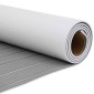 vidaXL Ματ Σκάφους Ριγέ Ανοιχτό Γκρι και Λευκό 240 x 90 εκ EVA