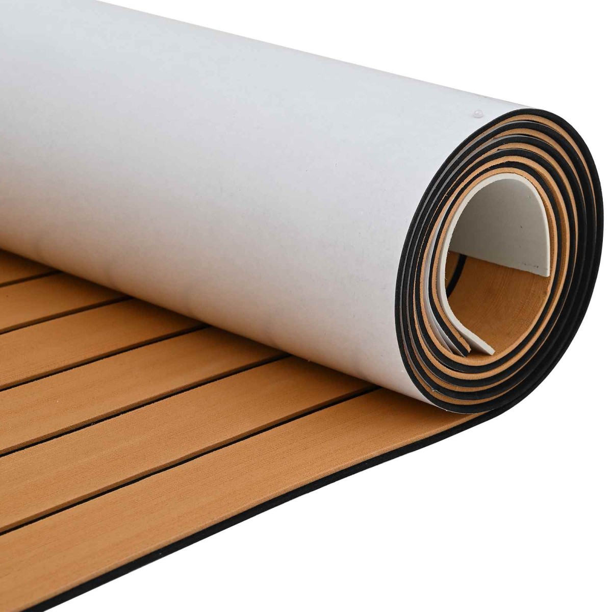 vidaXL Ματ Σκάφους Ριγέ Καφέ και Μαύρο 240 x 60 cm EVA