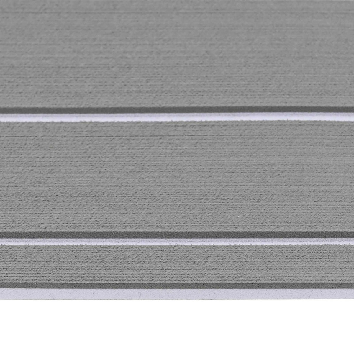 vidaXL Ματ Σκάφους Ριγέ Ανοιχτό Γκρι και Λευκό 240 x 60 cm EVA