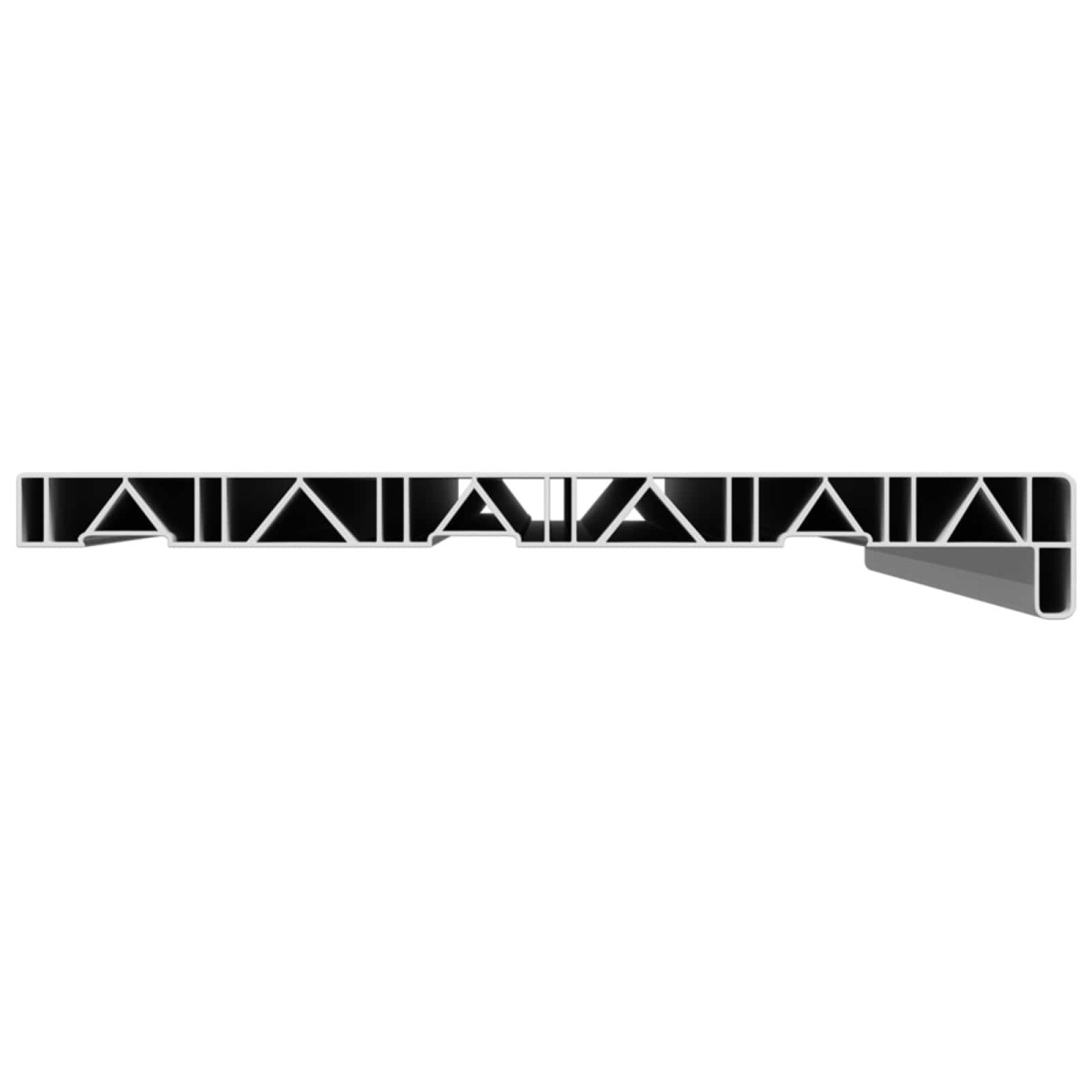 vidaXL Σαβανωτό Παραθύρου Λευκό 100 x 35 x 4,5 εκ PVC