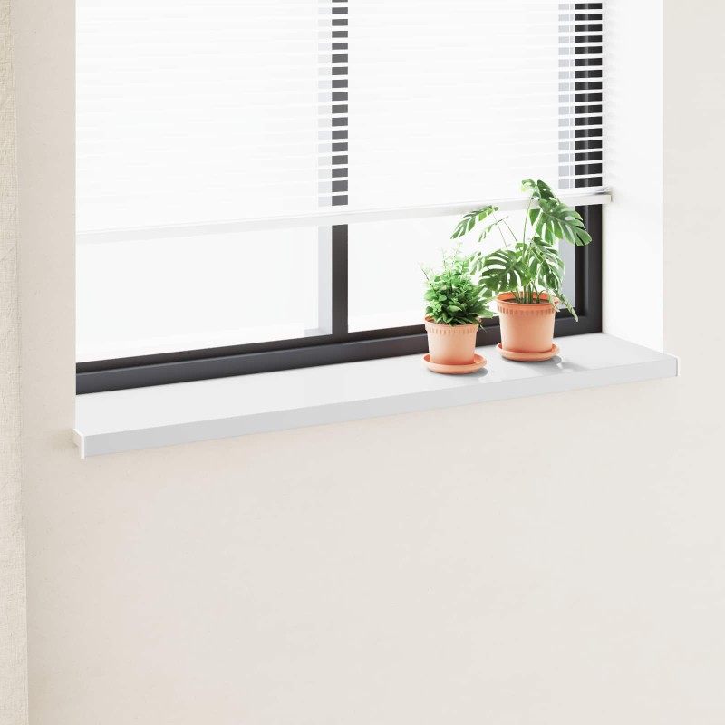 vidaXL Σαβανωτό Παραθύρου Λευκό 140 x 35 x 4,5 εκ PVC