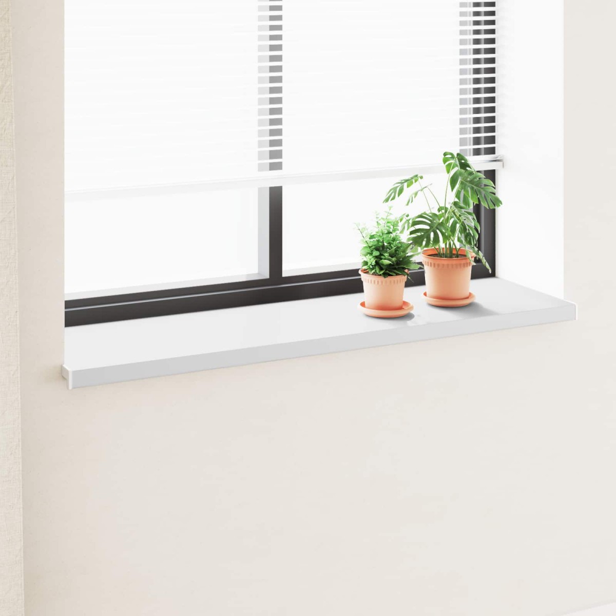 vidaXL Σαβανωτό Παραθύρου Λευκό 140 x 40 x 4,5 εκ PVC