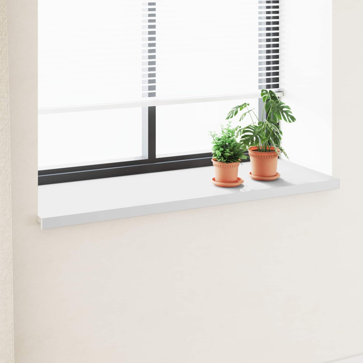 vidaXL Σαβανωτό Παραθύρου Λευκό 140 x 50 x 4,5 εκ PVC