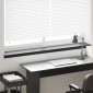 vidaXL Σαβανωτό Παραθύρου Μαύρο με ξύλινη υφή 160 x 25 x 4,5 εκ PVC