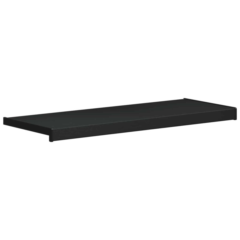 vidaXL Σαβανωτό Παραθύρου Μαύρο με ξύλινη υφή 60 x 30 x 4,5 εκ PVC