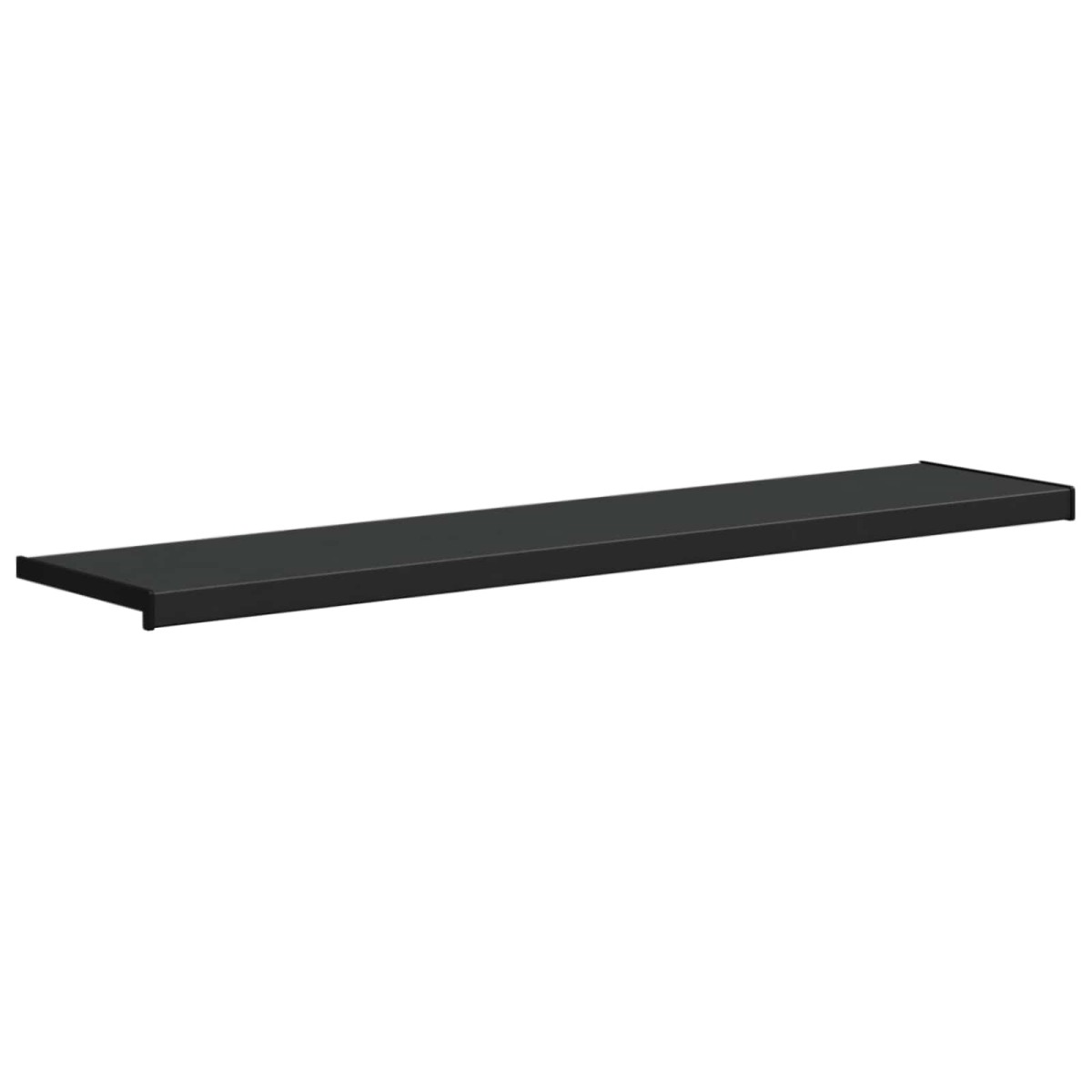 vidaXL Σαβανωτό Παραθύρου Μαύρο με ξύλινη υφή 160 x 35 x 4,5 εκ PVC