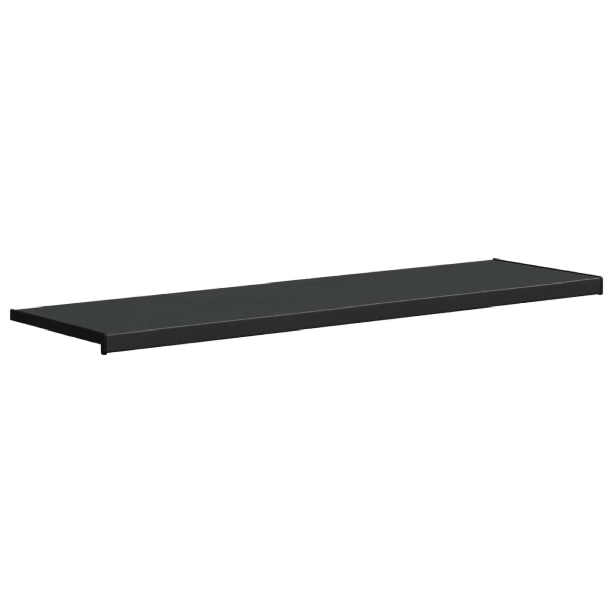 vidaXL Σαβανωτό Παραθύρου Μαύρο με ξύλινη υφή 140 x 40 x 4,5 εκ PVC