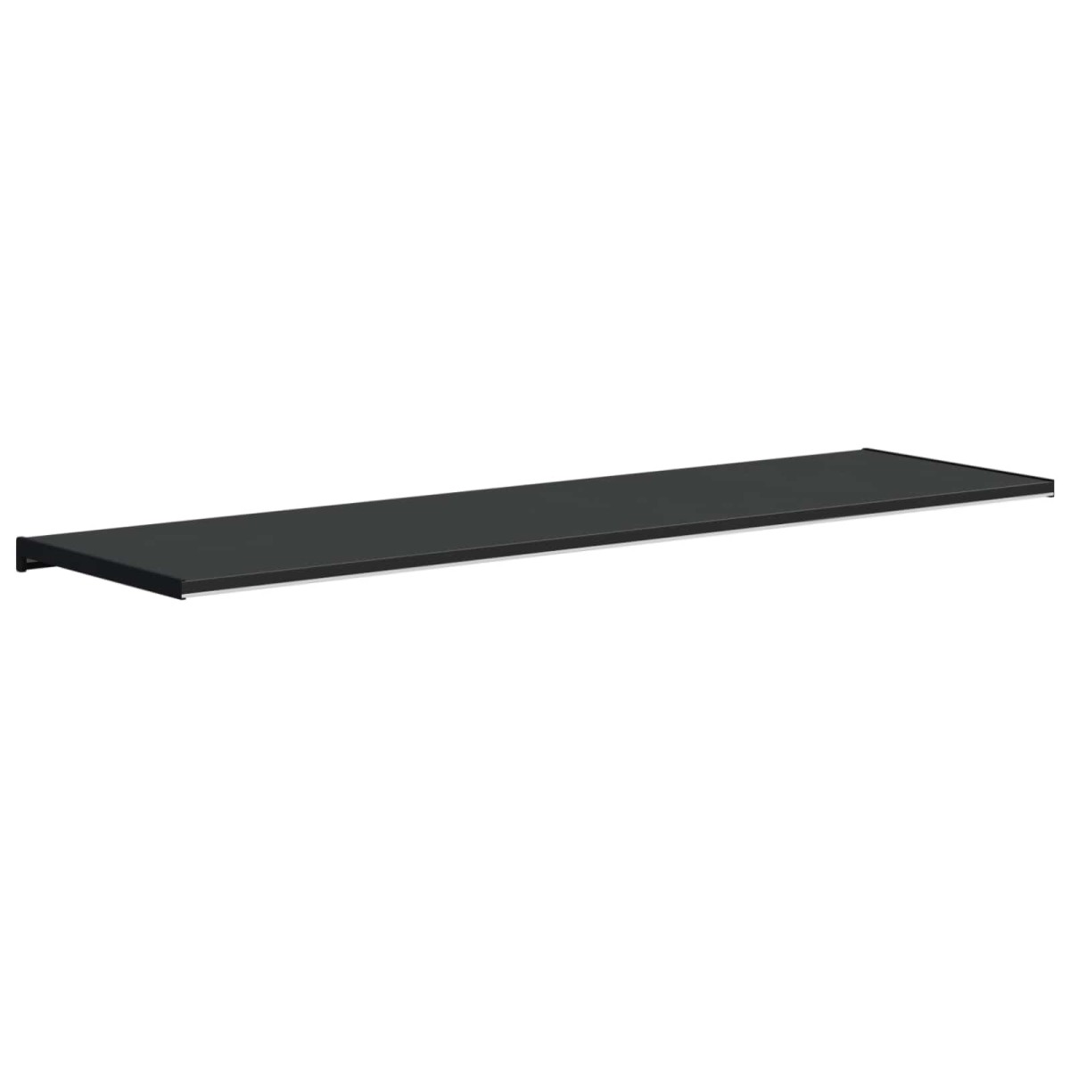 vidaXL Σαβανωτό Παραθύρου Μαύρο με ξύλινη υφή 140 x 40 x 4,5 εκ PVC