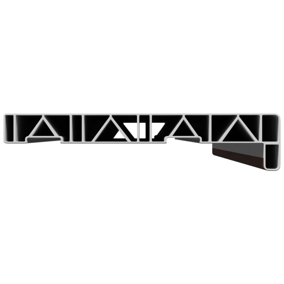 vidaXL Σαβανωτό Παραθύρου Καφέ ξύλο 100 x 20 x 4,5 εκ PVC