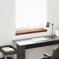 vidaXL Σαβανωτό Παραθύρου Καφέ ξύλο 100 x 20 x 4,5 εκ PVC