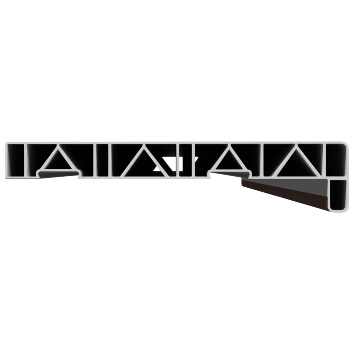 vidaXL Σαβανωτό Παραθύρου Καφέ ξύλο 140 x 25 x 4,5 εκ PVC