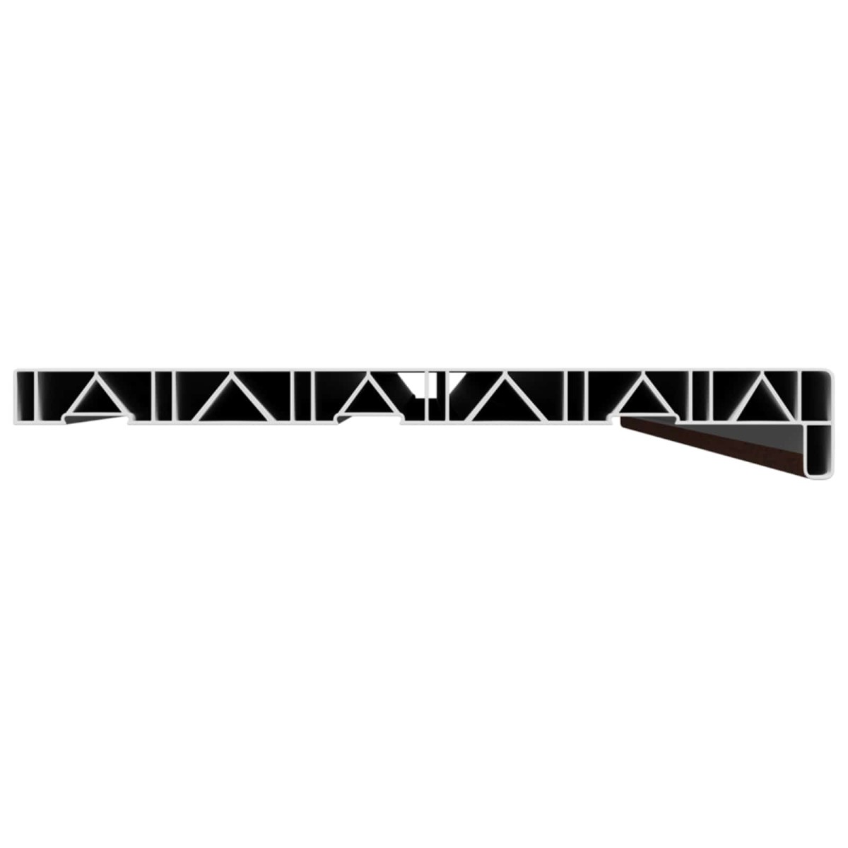 vidaXL Σαβανωτό Παραθύρου Καφέ ξύλο 120 x 30 x 4,5 εκ PVC