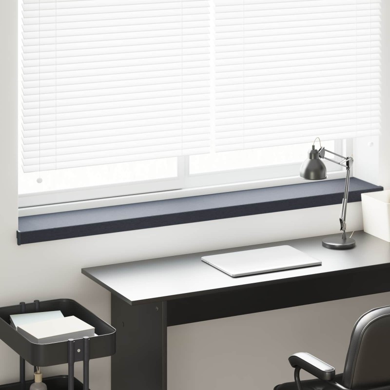 vidaXL Σαβανωτό Παραθύρου Ανθρακί με ξύλινη υφή 140 x 20 x 4,5 εκ PVC
