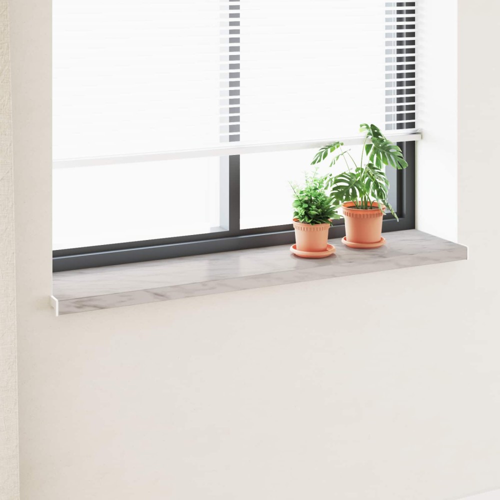 vidaXL Σαβανωτό Παραθύρου Υφή Μάρμαρου 160 x 35 x 4,5 εκ PVC