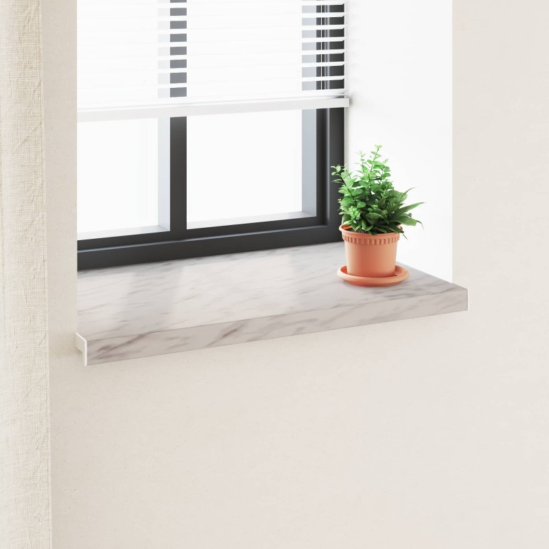 vidaXL Σαβανωτό Παραθύρου Υφή Μάρμαρου 100 x 50 x 4,5 εκ. PVC
