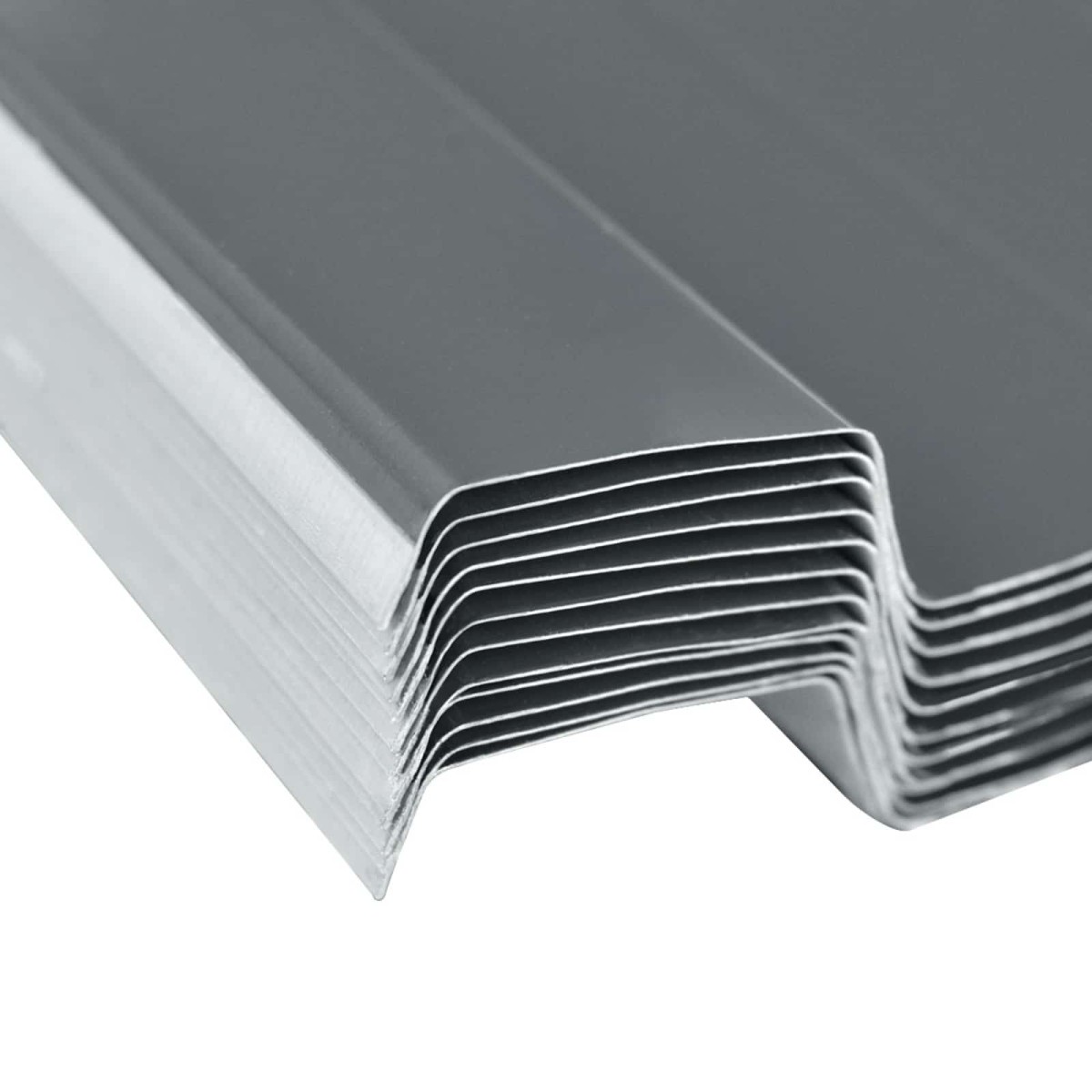 vidaXL Πάνελ οροφής 12 τμχ. Γκρι 129 x 45 εκ. Γαλβανισμένος χάλυβας