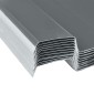 vidaXL Πάνελ οροφής 12 τμχ. Γκρι 129 x 45 εκ. Γαλβανισμένος χάλυβας
