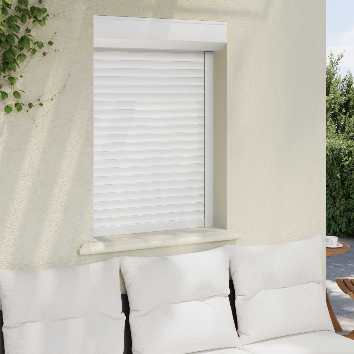 vidaXL Ρολό εισόδου Λευκός 70 x 100 cm Αλουμίνιο και Πολυουρεθάνη