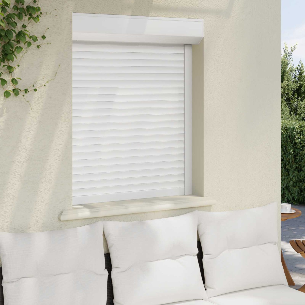 vidaXL Ρολό εισόδου Λευκός 80 x 100 cm Αλουμίνιο και Πολυουρεθάνη