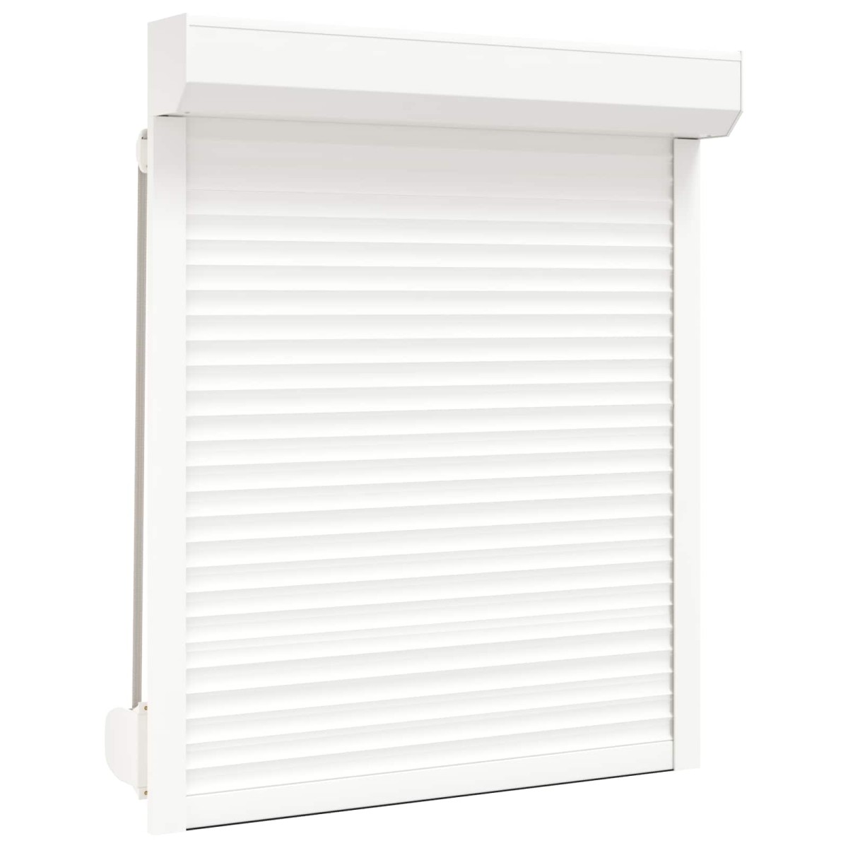 vidaXL Ρολό εισόδου Λευκός 100 x 130 cm Αλουμίνιο και Πολυουρεθάνη
