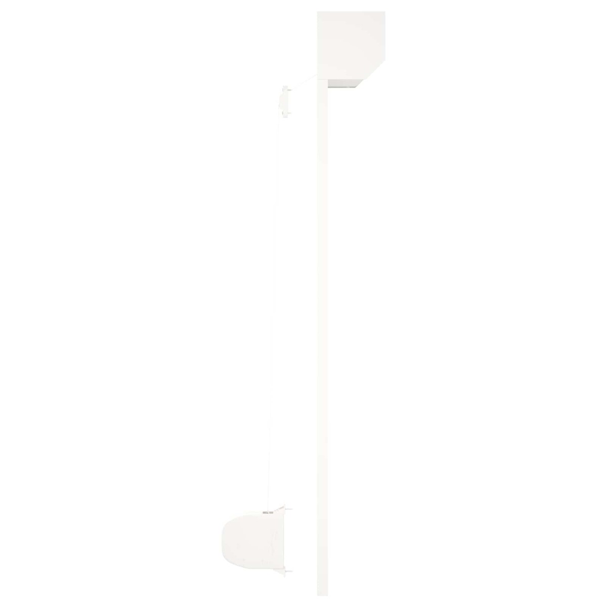 vidaXL Ρολό εισόδου Λευκός 100 x 130 cm Αλουμίνιο και Πολυουρεθάνη