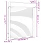 vidaXL Ρολό εισόδου Λευκός 100 x 130 cm Αλουμίνιο και Πολυουρεθάνη