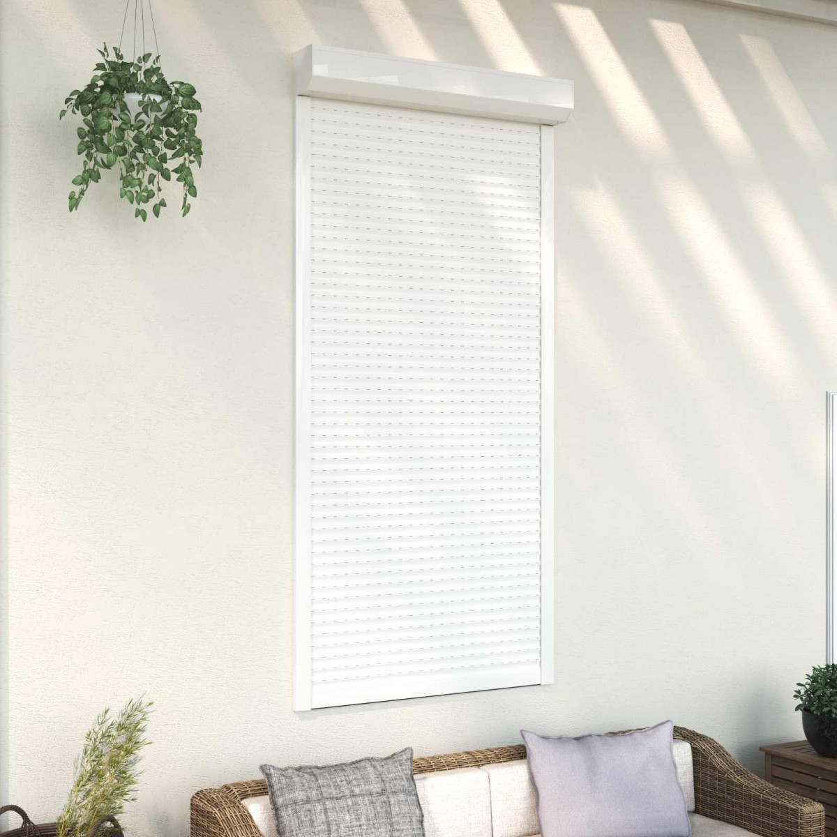 vidaXL Ρολό εισόδου Λευκός 100 x 210 cm Αλουμίνιο και Πολυουρεθάνη