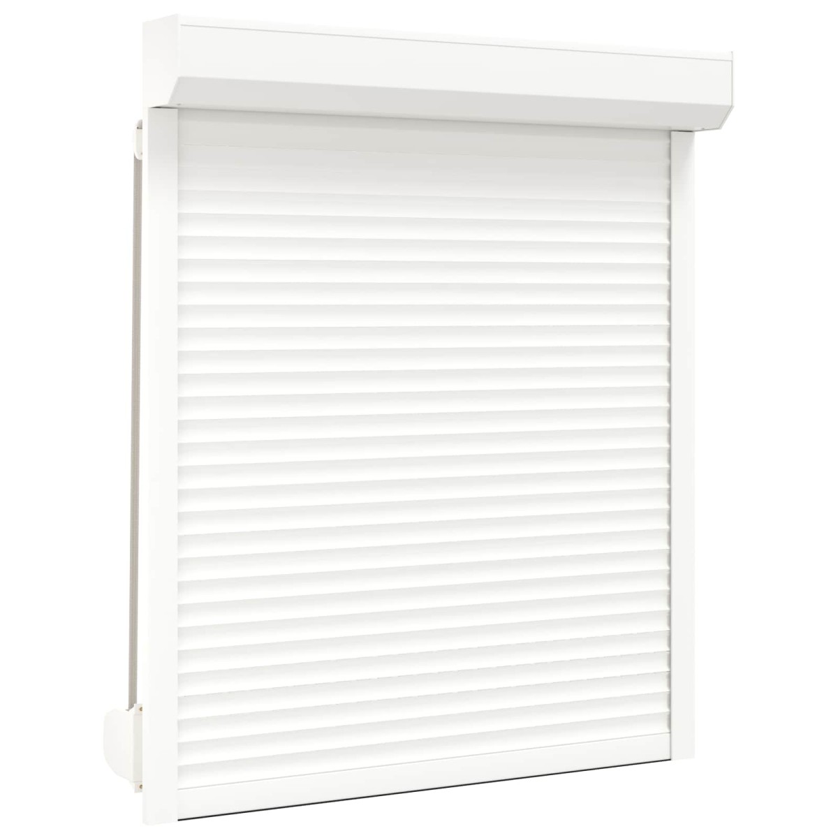 vidaXL Ρολό εισόδου Λευκός 110 x 130 cm Αλουμίνιο και Πολυουρεθάνη