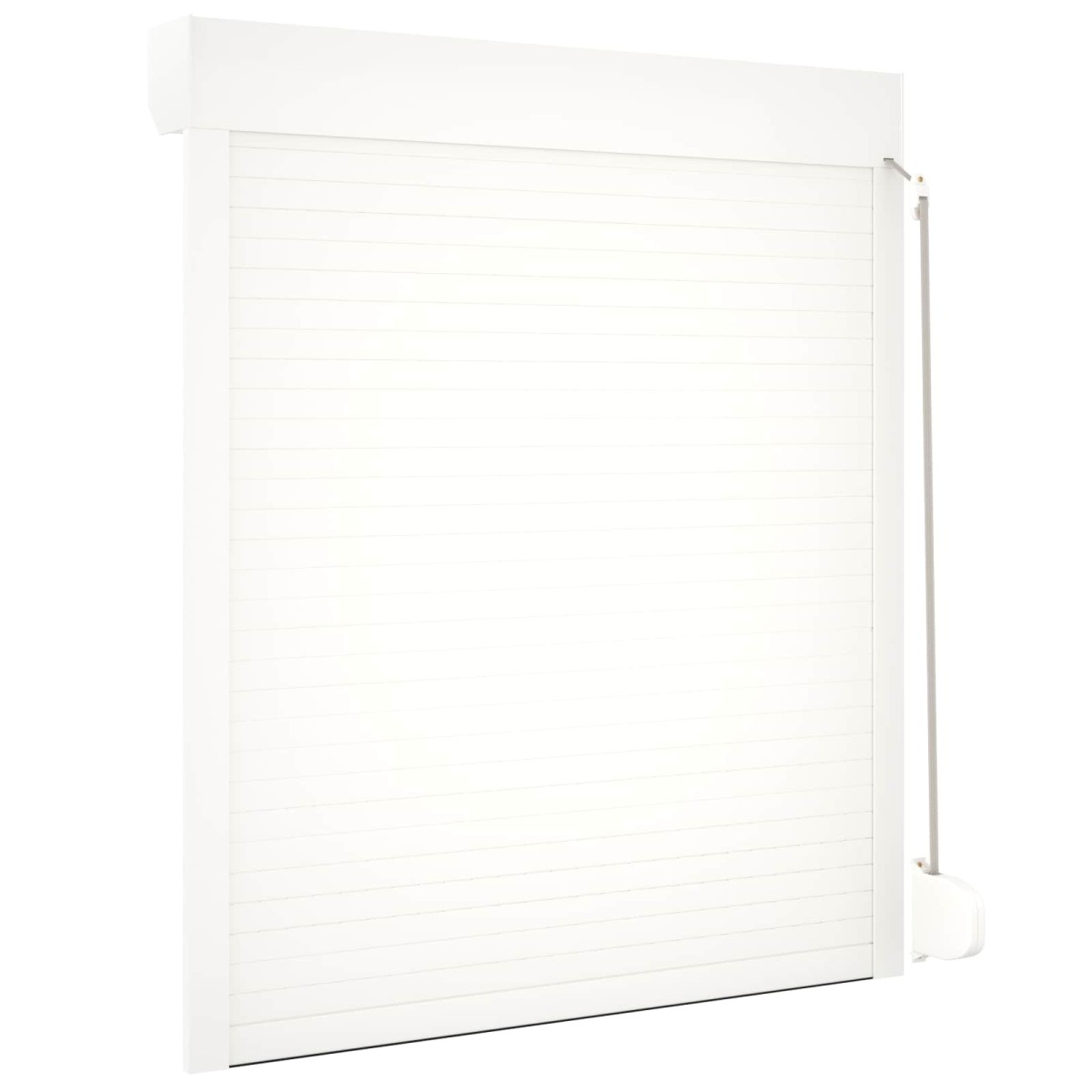 vidaXL Ρολό εισόδου Λευκός 110 x 130 cm Αλουμίνιο και Πολυουρεθάνη