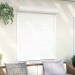 vidaXL Ρολό εισόδου Λευκός 110 x 130 cm Αλουμίνιο και Πολυουρεθάνη