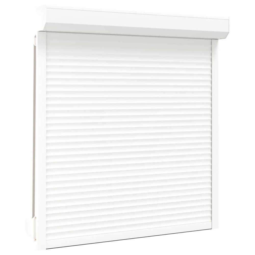 vidaXL Ρολό εισόδου Λευκός 130 x 140 cm Αλουμίνιο και Πολυουρεθάνη