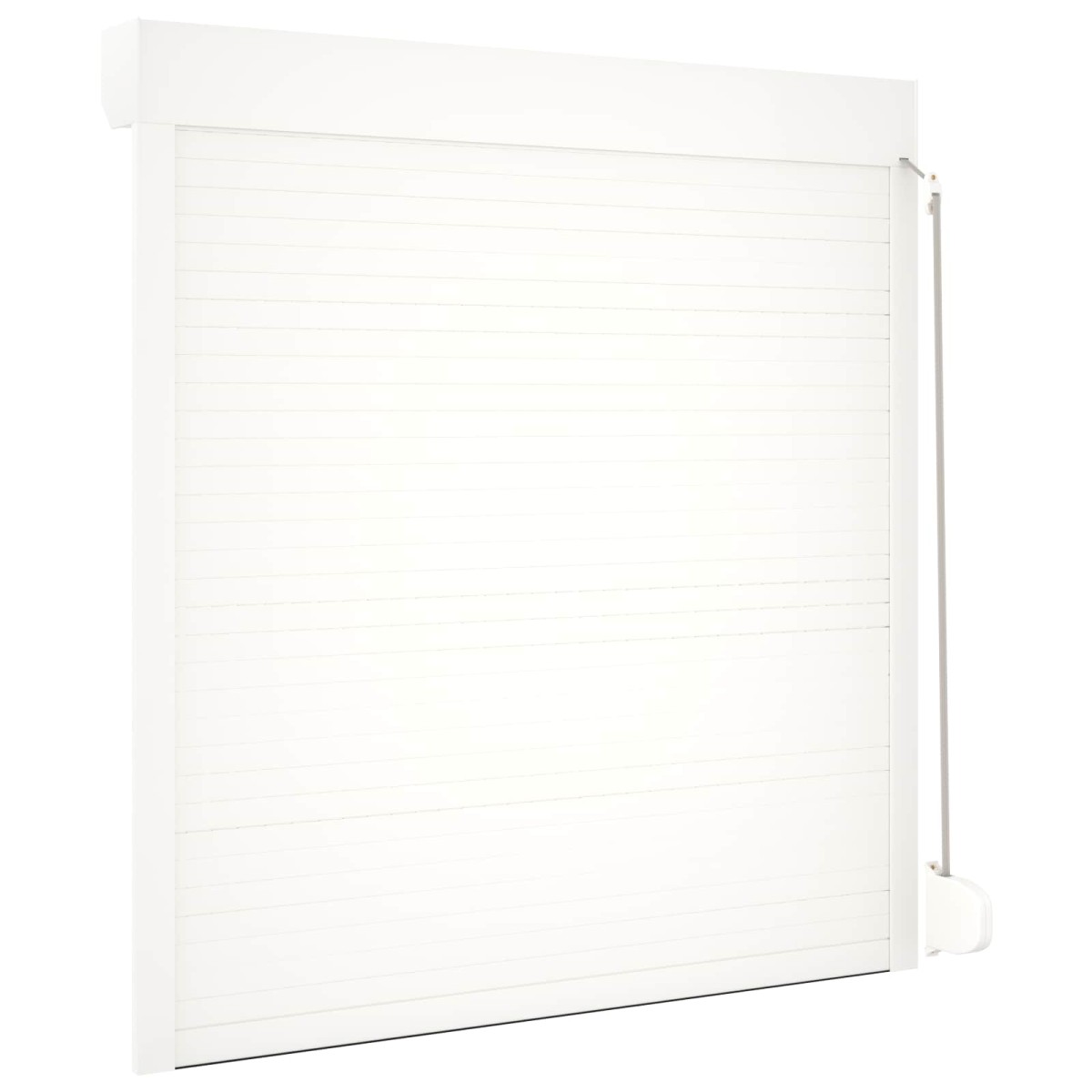 vidaXL Ρολό εισόδου Λευκός 130 x 140 cm Αλουμίνιο και Πολυουρεθάνη