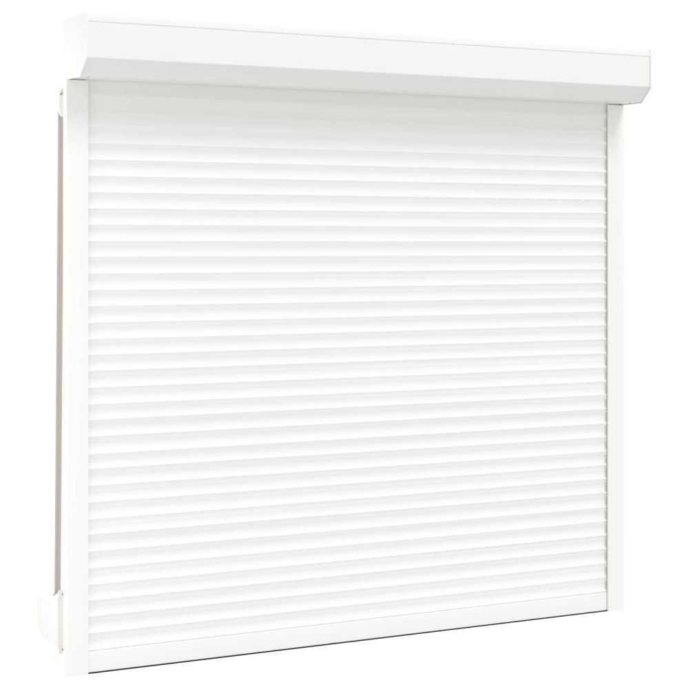vidaXL Ρολό εισόδου Λευκός 160 x 150 cm Αλουμίνιο και Πολυουρεθάνη