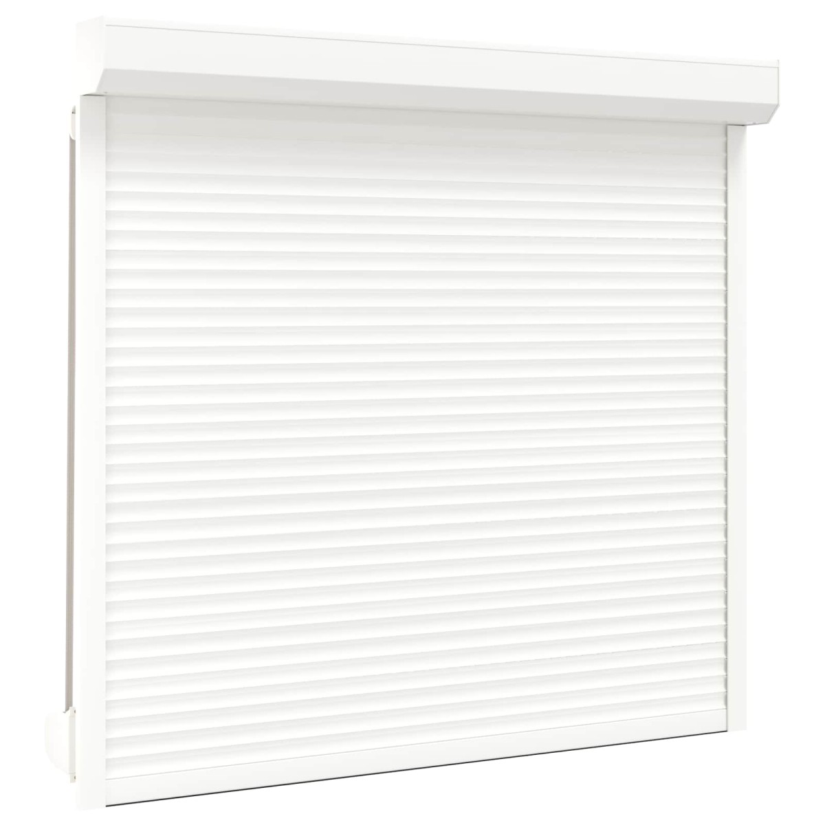 vidaXL Ρολό εισόδου Λευκός 160 x 150 cm Αλουμίνιο και Πολυουρεθάνη