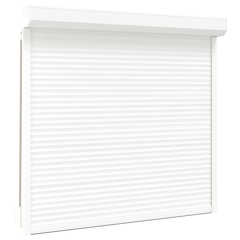 vidaXL Ρολό εισόδου Λευκός 160 x 150 cm Αλουμίνιο και Πολυουρεθάνη
