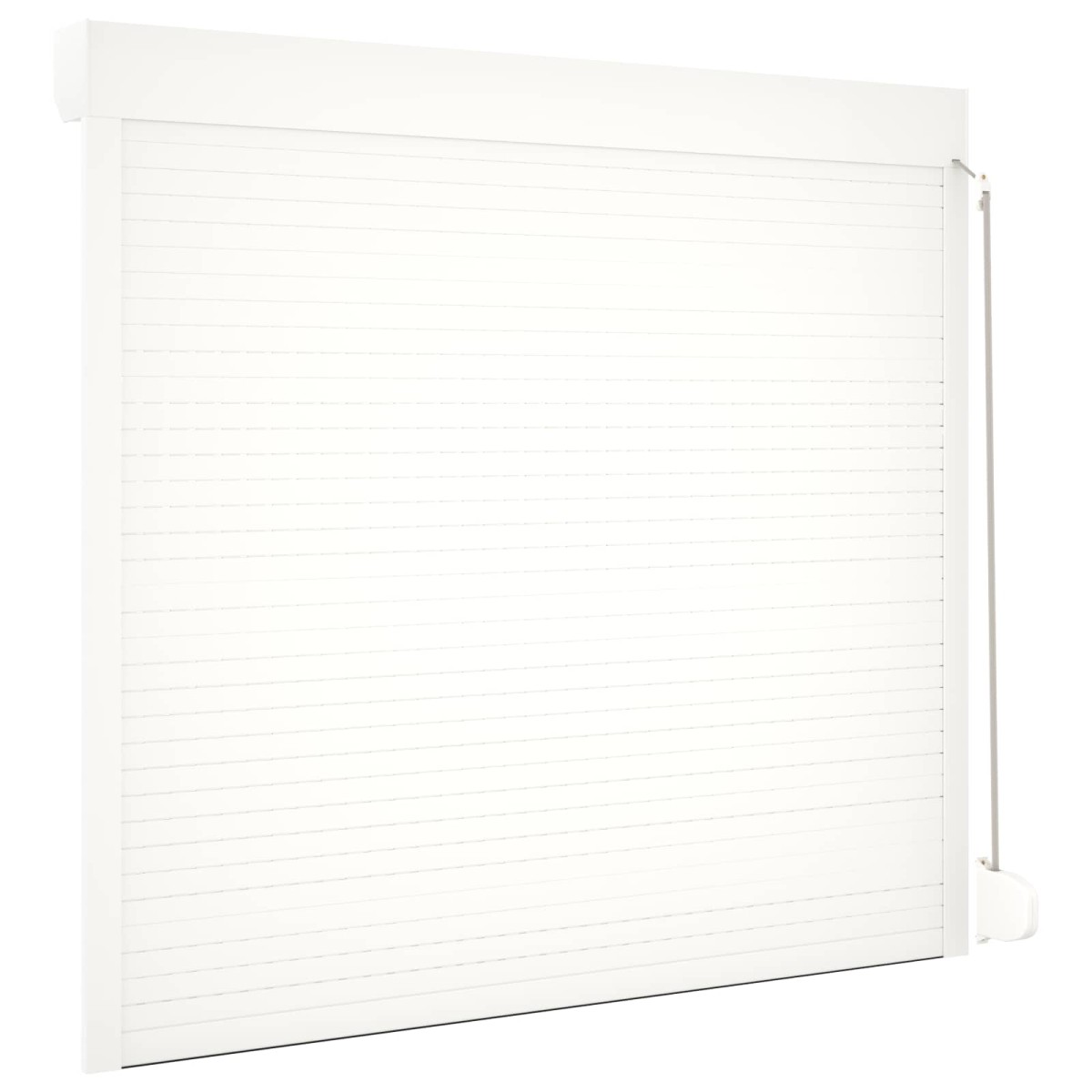 vidaXL Ρολό εισόδου Λευκός 160 x 150 cm Αλουμίνιο και Πολυουρεθάνη
