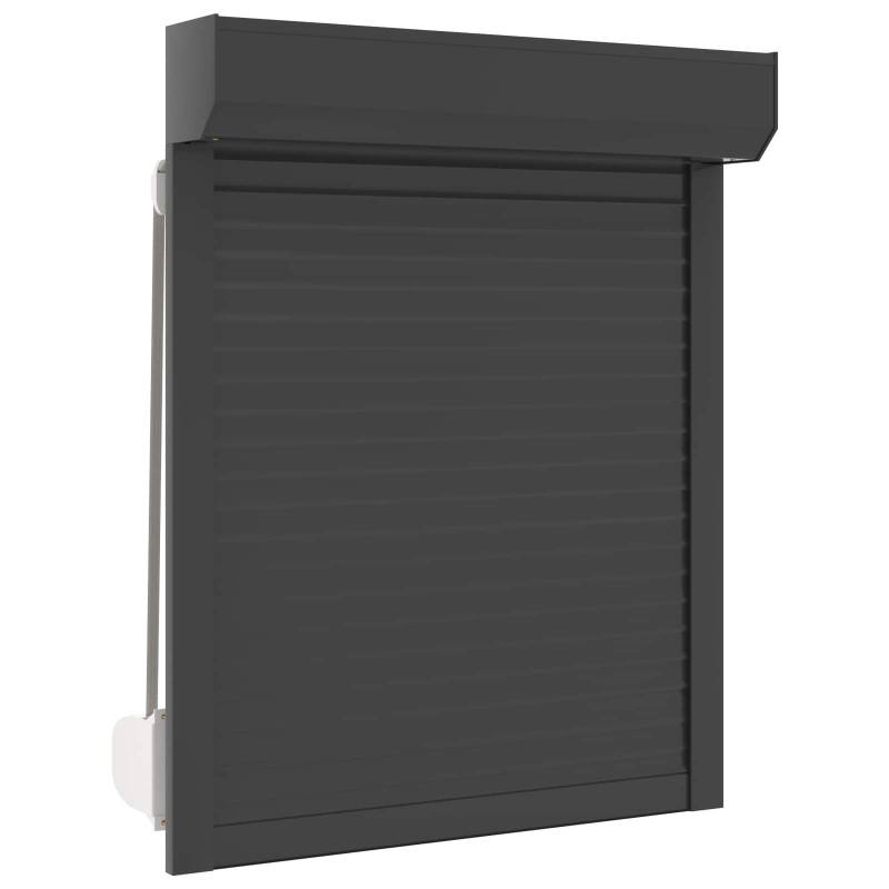 vidaXL Ρολό εισόδου Ανθρακί 80 x 100 cm Αλουμίνιο και Πολυουρεθάνη