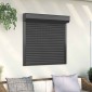 vidaXL Ρολό εισόδου Ανθρακί 100 x 100 cm Αλουμίνιο και Πολυουρεθάνη