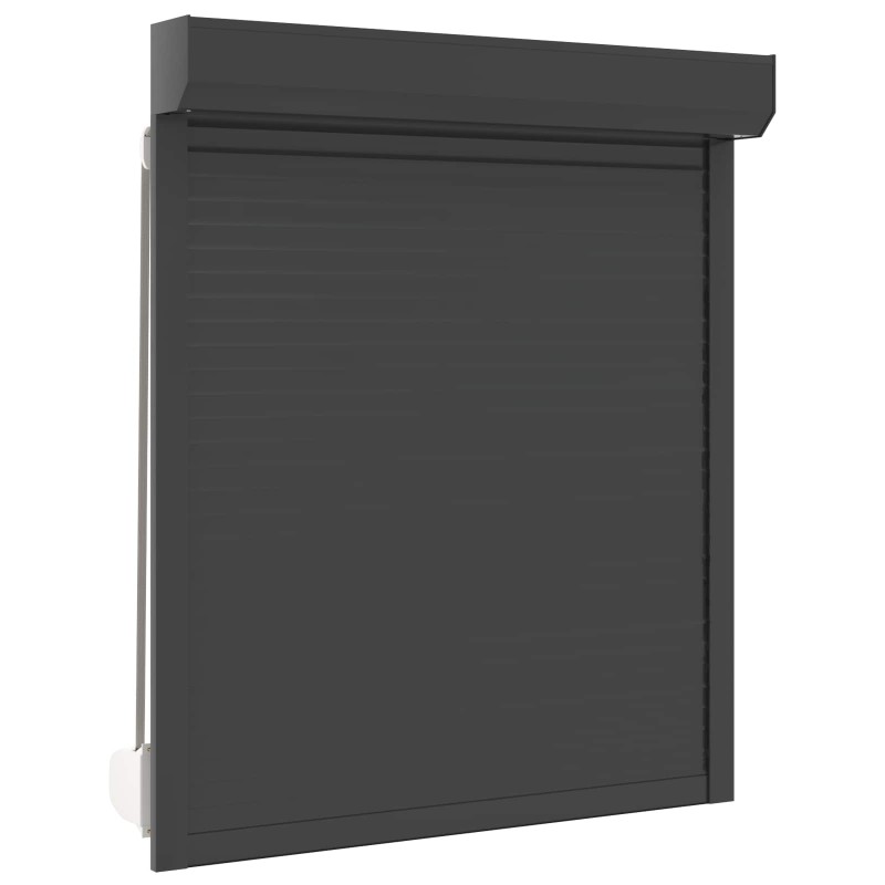 vidaXL Ρολό εισόδου Ανθρακί 110 x 130 cm Αλουμίνιο και Πολυουρεθάνη